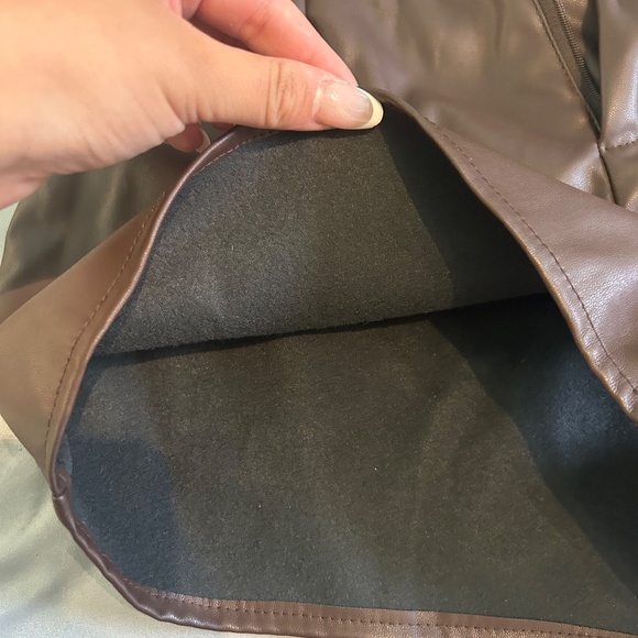 Leather Shorts Brown - Streetwear Society - Picture 2 of 3